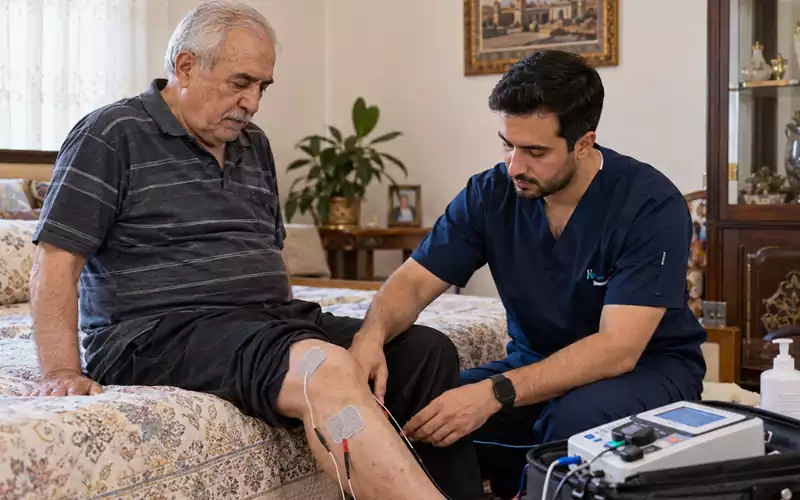 جلسه فیزیوتراپی در منزل