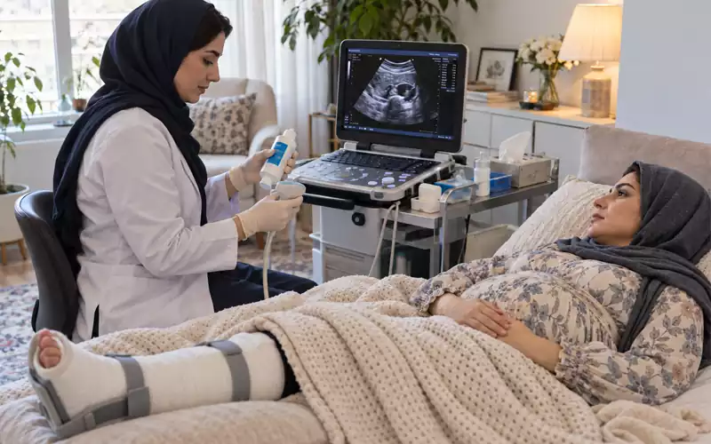 انجام سونوگرافی در منزل