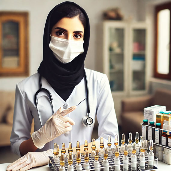 تزریق انواع آمپول در منزل